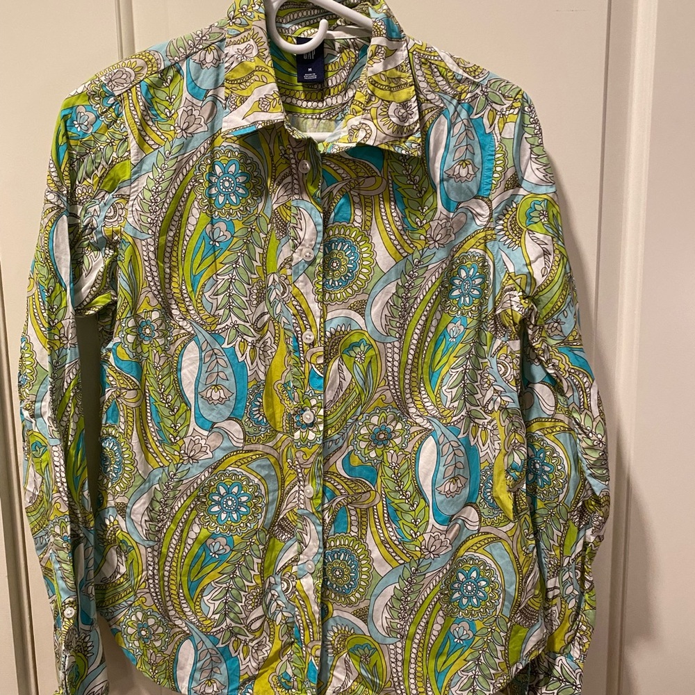 Gap Paisley Blouse Medium